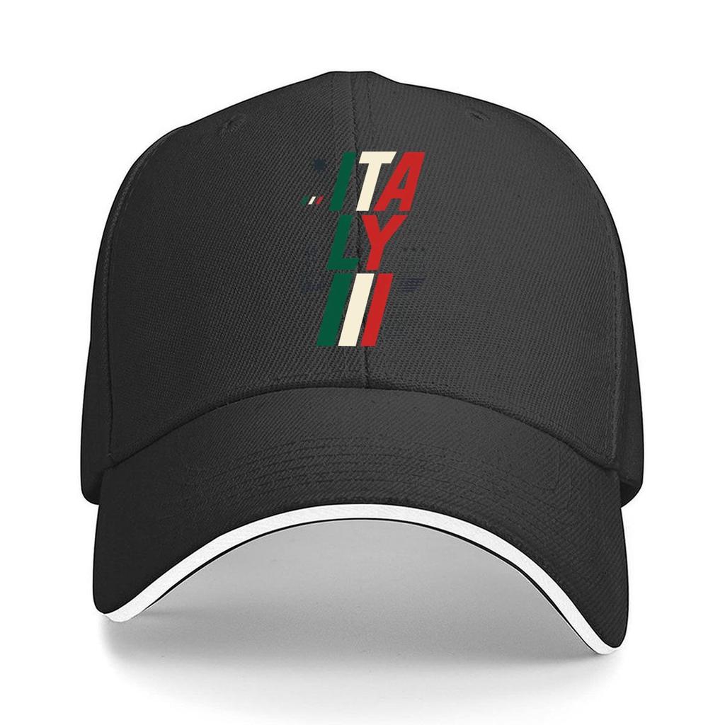 Moderne Italien Flagge Typografie Emblem Sandwich Baseballkappe Sonnenkappe Outdoor Workouts Hut