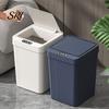 Large Capacity 13L Waste Basket Automatic Trash Can, Touchless Bathroom Garbage Can with Odor Motion Activated Plastic Sealing Lid, Waterproof Sensor