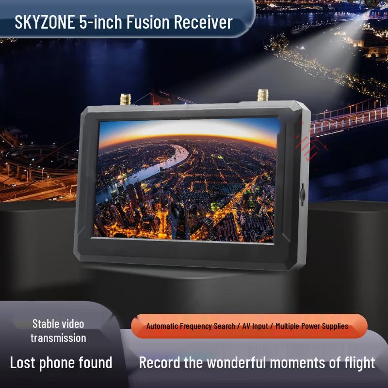 SKYZONE M5F 5-inch FPV Monitor with Integrated Receiver & DVR