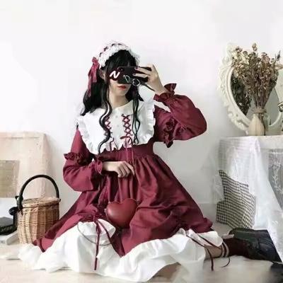 İlkbahar Kadın Vintage Gotik Palto Sevimli Lolita Elbise