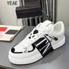 High-quality luxury trend colorful patchwork letters casual shoes High-end men's and women's leather shoes