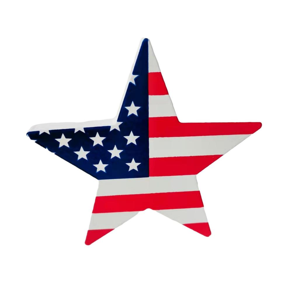 4 Pieces 4th Of July Decor Wooden Patriotic Decorations, Wooden Patriotic Star USA LOVE And Cat Paw Table Signs Fourth Of July Table Decorations