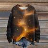 Ladies' Fashionable Casual Long Sleeved Christmas Printed Round Neck Knitted Yarn