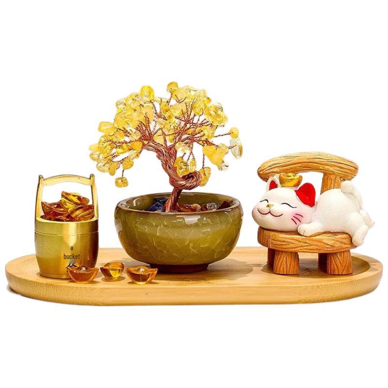 SEE KEAN Lucky Cat Fortune Tree Decor