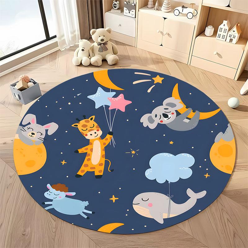 Free shipping "Whimsical Animal Carpet for Kids' Playroom Decor" round carpet for home sofa bedroom,gift