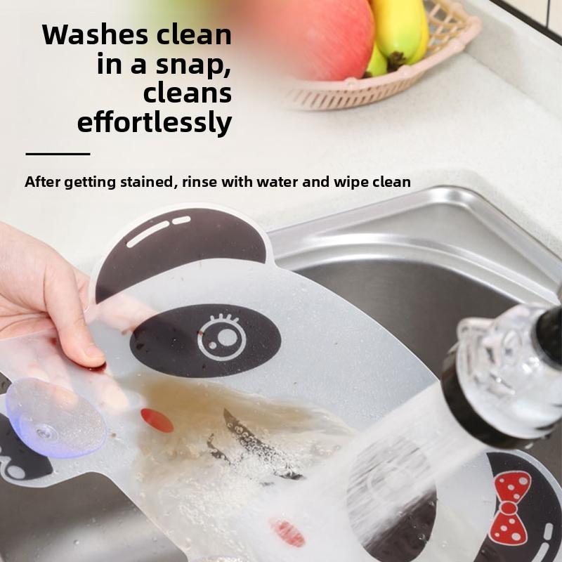 1 szt. Kreatywny domowy zlew kuchenny Zlew przegroda na wodę Basen do mycia Kreskówkowy panda Przyssawka Przeciwrozpryskowa przegroda na wodę