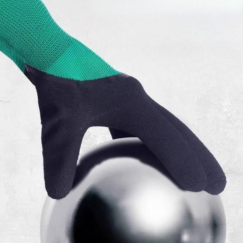 Green Black Wear-resistant Anti Slip Breathable Labor Protection Gloves Construction Site Handling Maintenance Protective Gloves