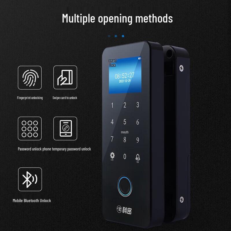 Comi COM-K308 Smart Glass Door Lock with Attendance & Access Control