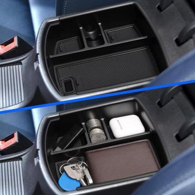 For Hyundai I30 I30N -2025 ABS Black Car Armrest Storage Box Tidying Storage Tray Interior Car Accessories(Right-hand Drive)