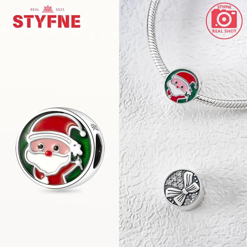 Copperchristmas Series Santa Claus Star Heart Bead Fit Original Bracelet Diy Fine Charm Jewelry Gifts For Women Accessories