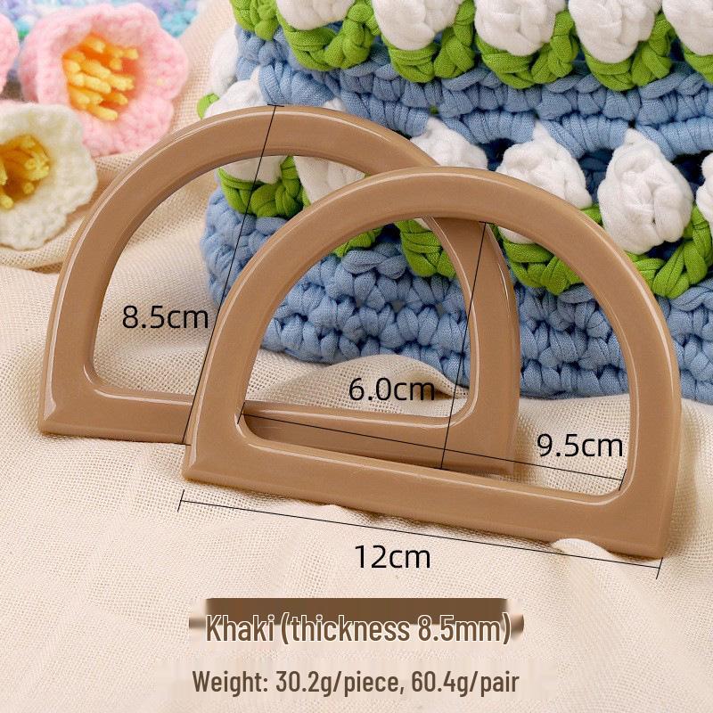 

Дерев яна D-подібна ручка для сумок та косметичок DIY: Напівкруглий апаратний аксесуар