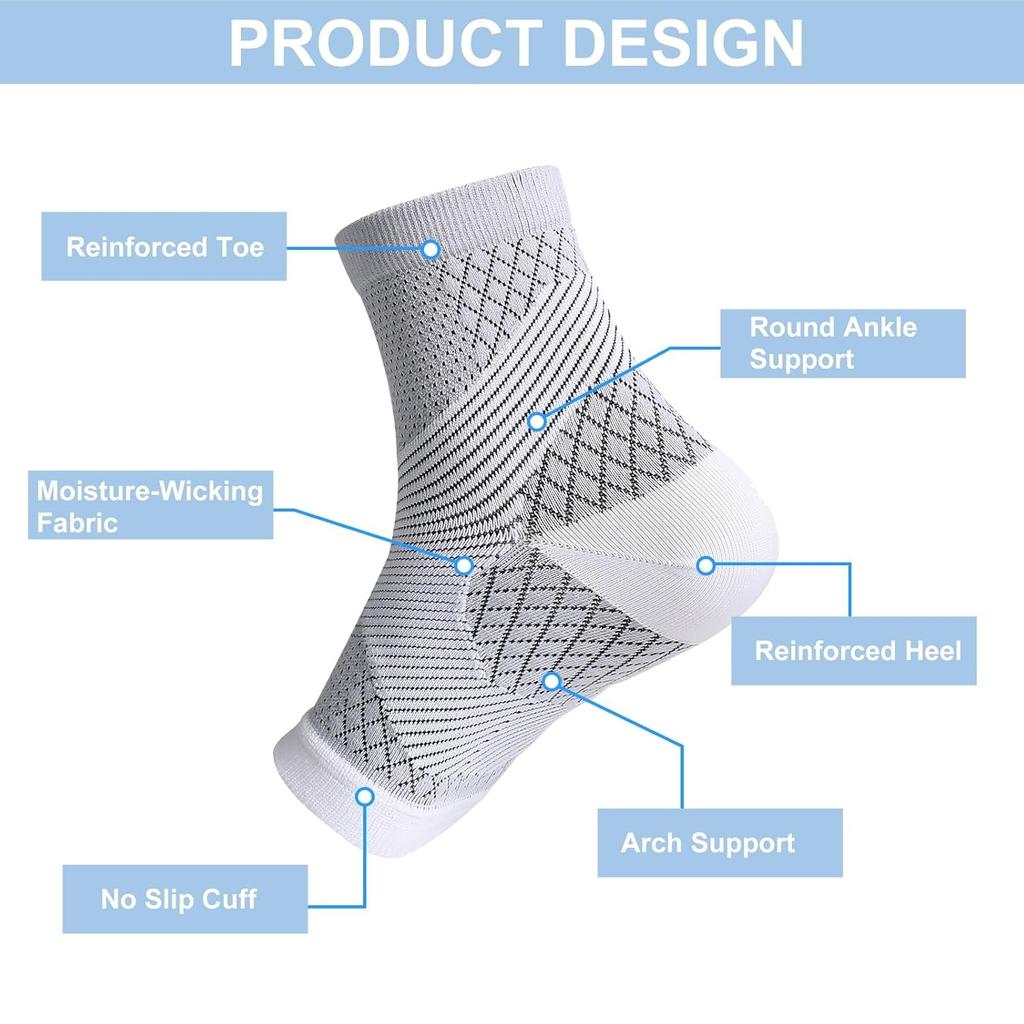 Neuropathy Socks For Women Men Nano Soothe Relief Compression Socks Toeless For Foot Pain Relief