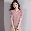 Mothers' Summer Loose Ice Silk Short Sleeve T-Shirt