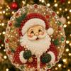 Unique Resin Gem Art Christmas Rhinestone Painting Kit, DIY Wreath Craft for Adults, Double Sparkling Wall Decor Sided Window Ornament, Acrylic