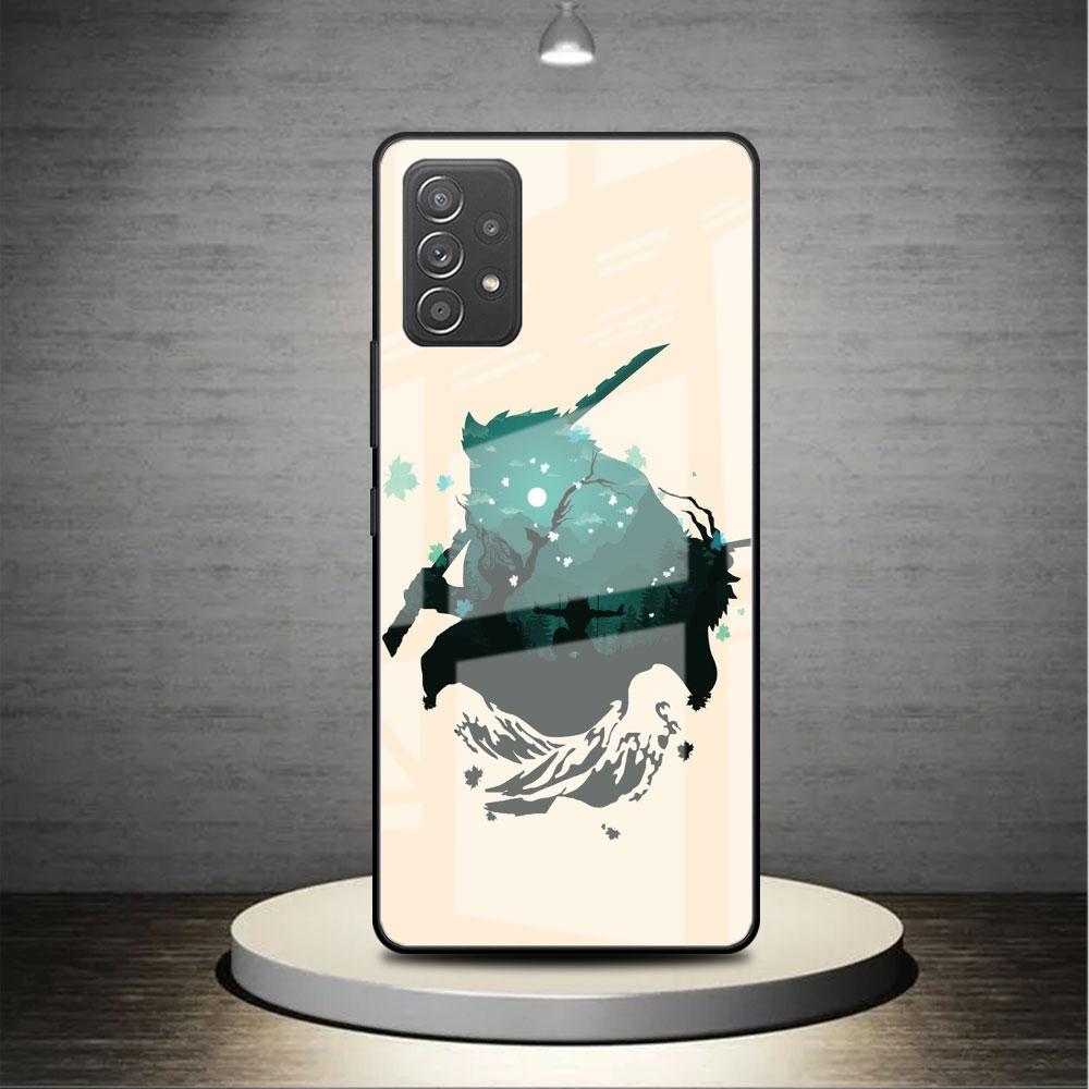 Glass Case For Samsung Galaxy A52 A71 A50 A51 A70 A21s A31 A72 A10 A12 A30 A22 5G Phone Cover Demon Slayer Anime