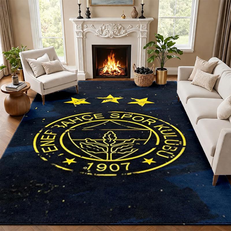Fenerbahce Carpet Door Mat for Living Room or Bedroom Protective Mat Under Chair Office Decoration Christmas Gift Birthday Present