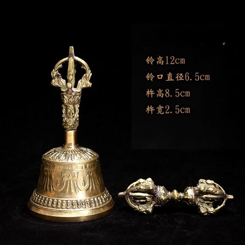 

Пятилинейное непальское мастерство Тибетский буддийский медитационный колокол и дордже набор Алмазный колокол Пестик Духовное исцеление Ваджра