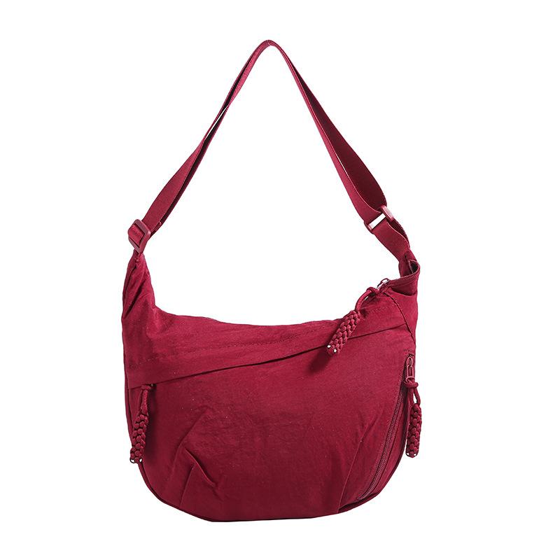 New Trendy Dumpling Bag Women's Fashion Nylon Women's Bag Versatile Simple Large Capacity Messenger Bag Female Student Small Cross Bag