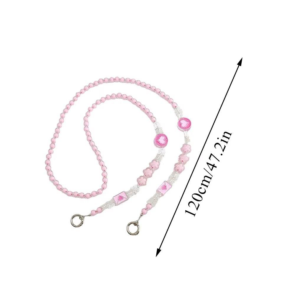 Beads Crossbody Phone Strap Bowknot Phone Neck Straps Mobile Phone Lanyard  Phone Case Hanging