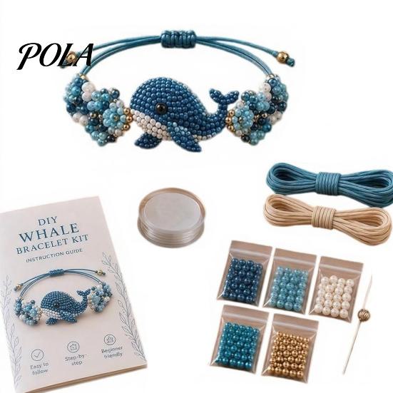 Personalisierte Schmuckzubehörteile DIY Armband-Herstellungsset, Set mit bunten Perlen und Tier-Anhängern, Handgemachtes Bastelset für Erwachsene