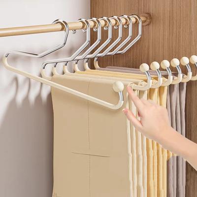 Gänseförmiger Hosenständer Haushalt Nahtloser Anti-Rutsch-Hosenaufhänger Kleiderschrank Integrierter Organizer Haken Aufbewahrungs-Artefakt