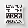 Gray White Black Letter Home Decoration Pillowcase Square  Party Sofa  Office  Cushion Cover