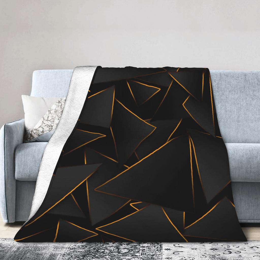 Super Soft BlanketsGirls Boys Airplane Travel Glowing Geometric Shapes On Dark Throw Blanket  Flannel Bedspread For Sofa Cover
