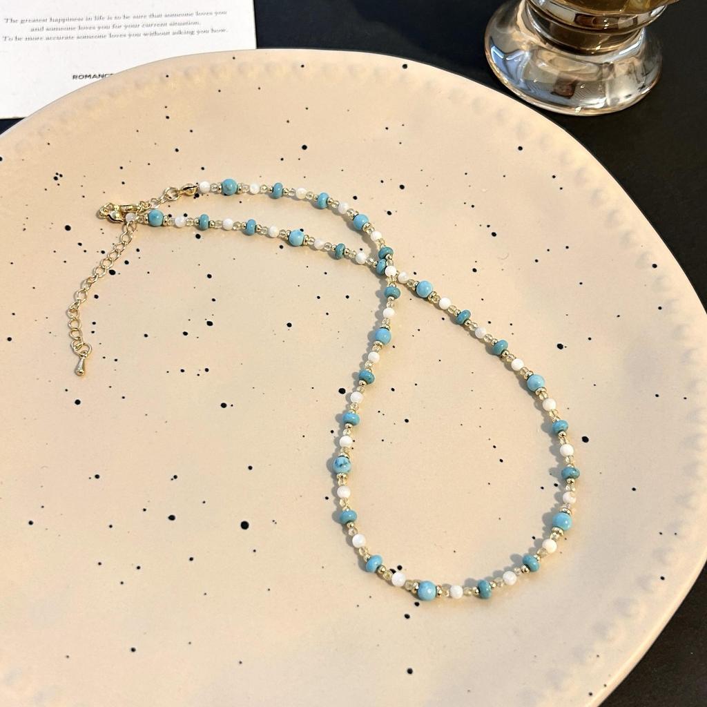 Collier de Perles en Pierre Naturelle pour Femmes - Choker Chaîne Clavicule de Luxe 2025