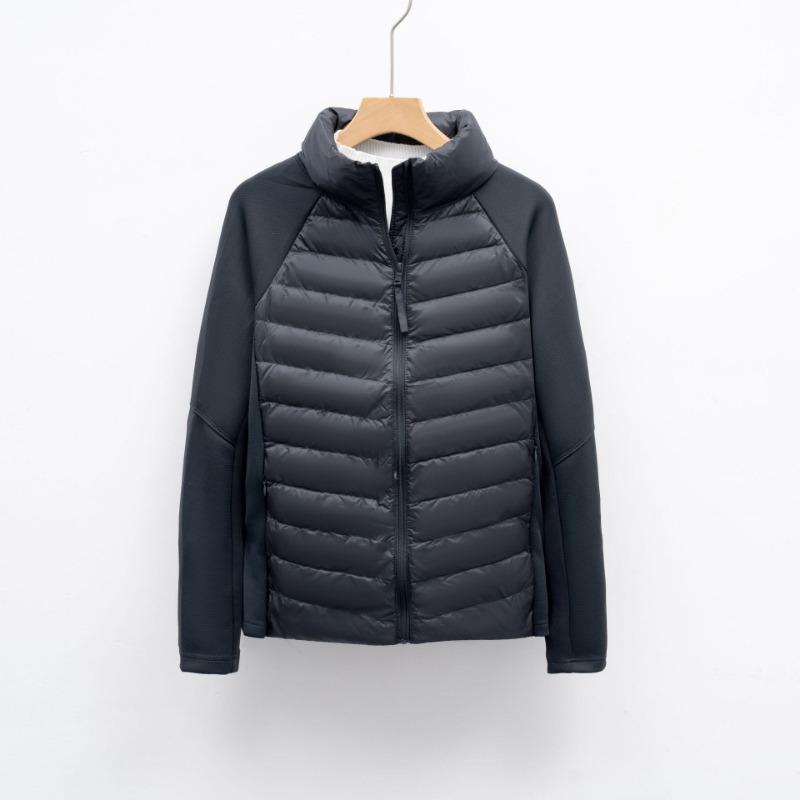 Autumn and Winter New Light Down Jacket Women's Splicing Stand-up Collar Outdoor Sports Slim Yoga Fitness Top