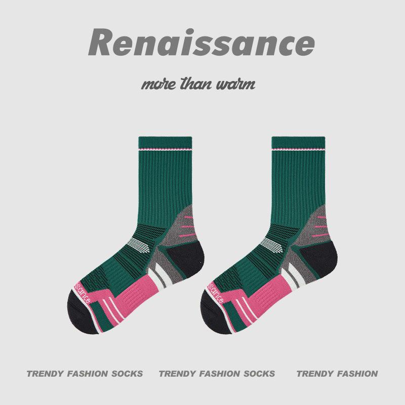 Renaissance Women's Anti-slip Purple Sports Socks - Sweat-absorbing & Breathable for Running, Jump Rope