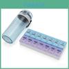 Plastic Portable 14 Compartment Pill Organizer With Sealed Cover For Travel And Home Use