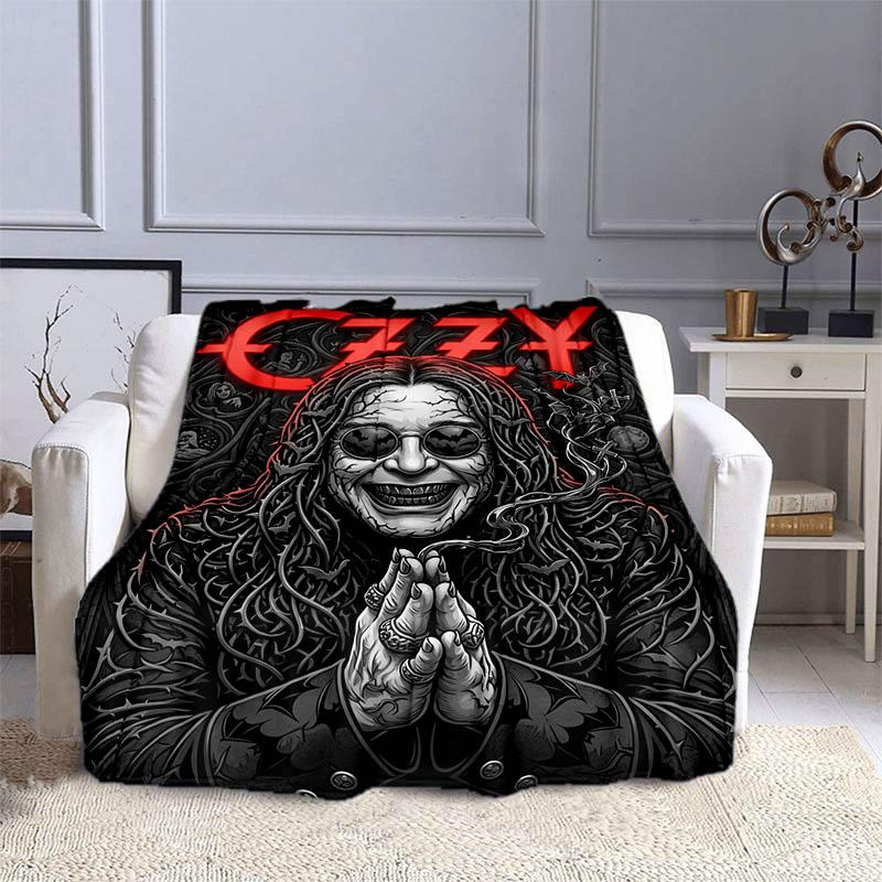 Ozzy osbourne printed blankets picnic blanket Warm Flannel blankets Soft and comfortable blanket bed linings Birthday Gift