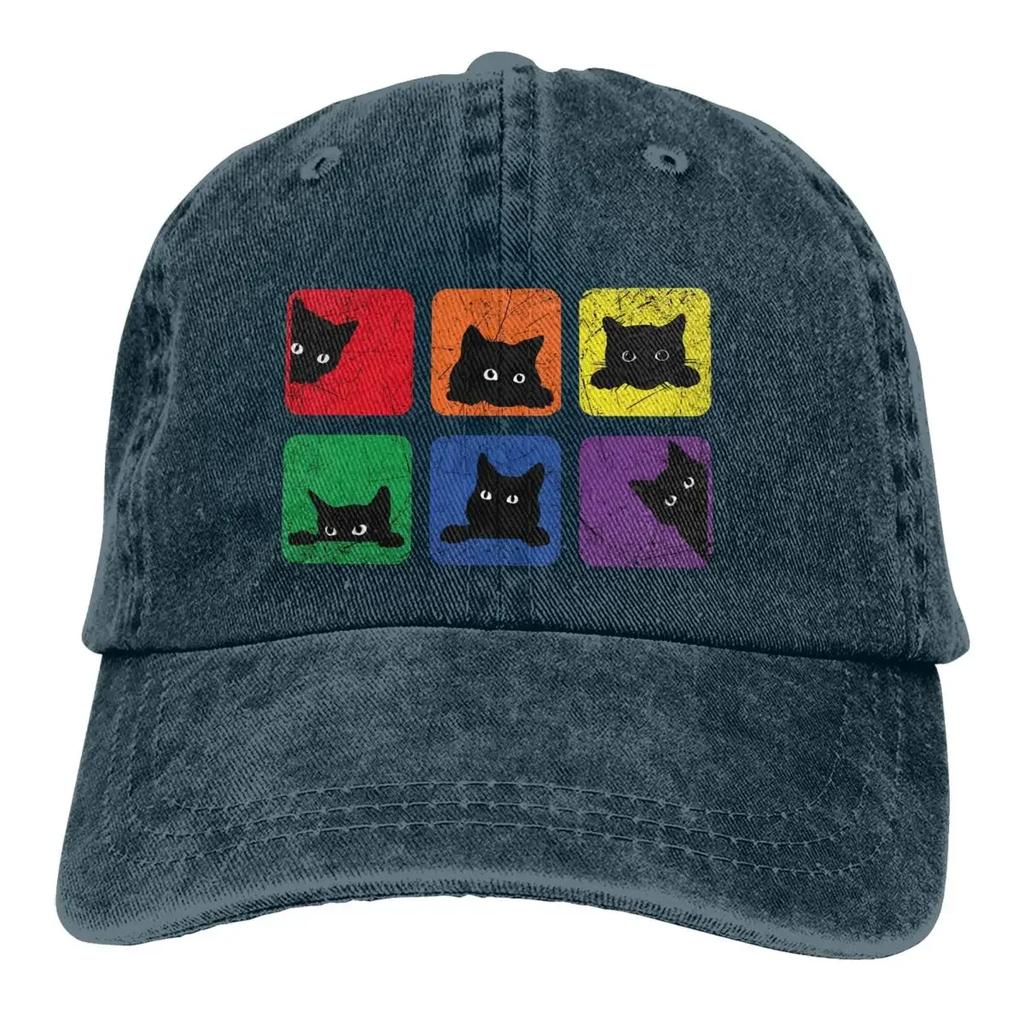 Chapéus de cowboy de cor pura, chapéu feminino amante de gatos, viseira de sol, bonés de beisebol, orgulho LGBT, amor gay, boné de caminhoneiro com pala, chapéu de pai