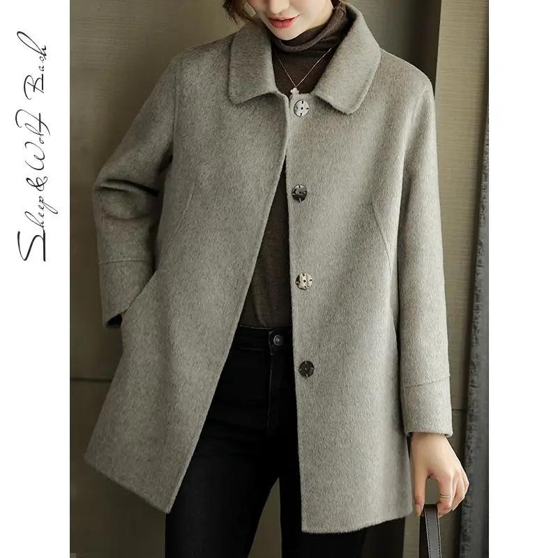 2023 Autumn/Winter Chic Loose Casual Slimming Wool Coat - Versatile & Stylish