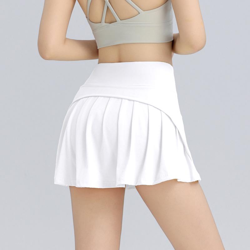 

Quick-Dry Pleated Skort: Ideal for Badminton, Tennis, Golf, Running, and Yoga. Small