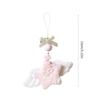 Soft and Comfortable Phone Lanyard Charm Plush Star Phone Charm with Unique Angel Wing Bowknot Beaded Phone Ornament