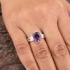 Gioielli in Argento Sterling 925 con Pietra di Ametista Anello con Zircone Per Donna CZR-18-10