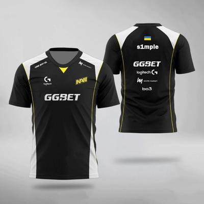 Navi 2025 CS2 E-sports Team Uniform Trikot CS:GO Professionelle Liga Trainingsuniform S1mple Aleksib Fans Geschenk Benutzerdefinierte T-Shirts