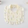 Ruffle Baby Drool Bibs: Pure Cotton Printed Lace Bibs