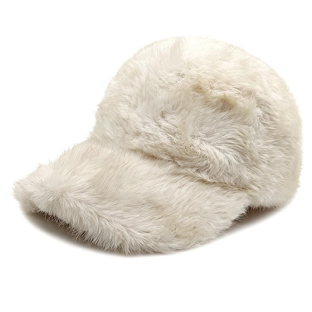 Cold Protection Faux Mink Fur Baseball Cap 55-60CM Thermal Duckbill Hat Sport