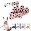 Stylish Polka Dot Bow Pet Vest Harness with Matching Leash - Secure Fit for Puppies, Kittens, Small Pets