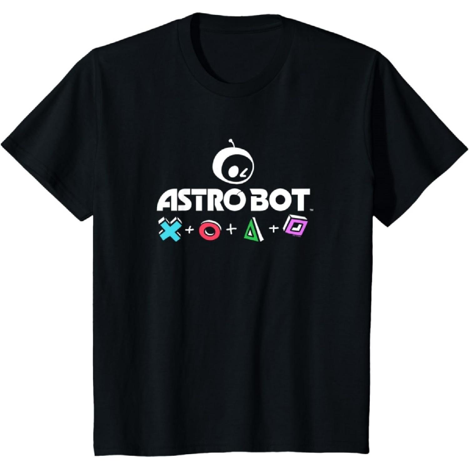 Детская футболка Astro Bot PlayStation Symbols Видеоигра(1) S чёрный