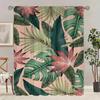 Set Of 2 Tropical Leaves Printed Curtains Pole Bag Bedroom Living Room Home Decoration Made Polyester Area Window Treatment