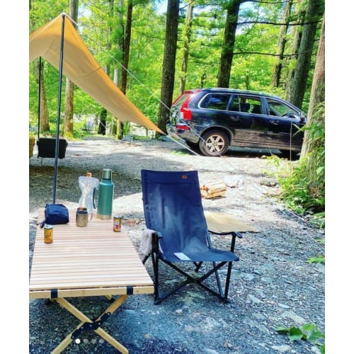 CAMPING MOON Relax Low Chair Low Style Chair Canvas Fabric Long Size Denim F-1002C-BL