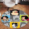 Mafalda (5) Round Office Rug Decorative Floor Rug for Office Bedroom Living Room and Home Space