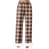 Women's Fashionable Casual Trousers, Plaid Print Trousers