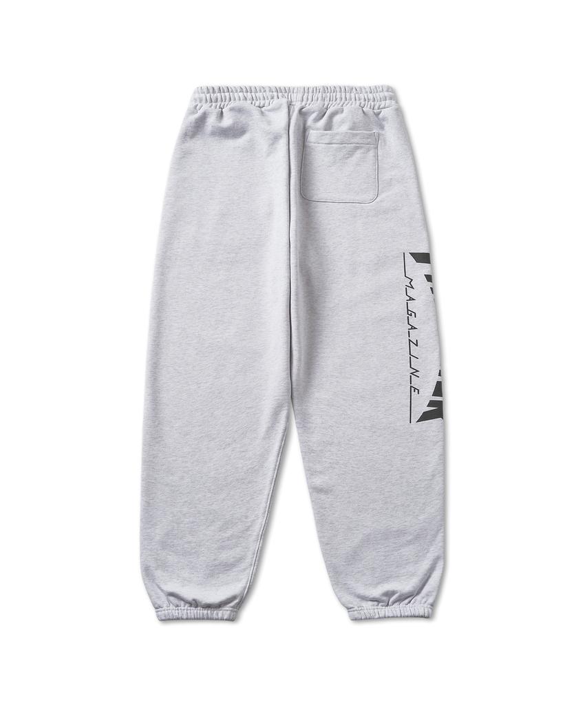 Treasure Magazine Logo Sweat Jogger Pants White Melange