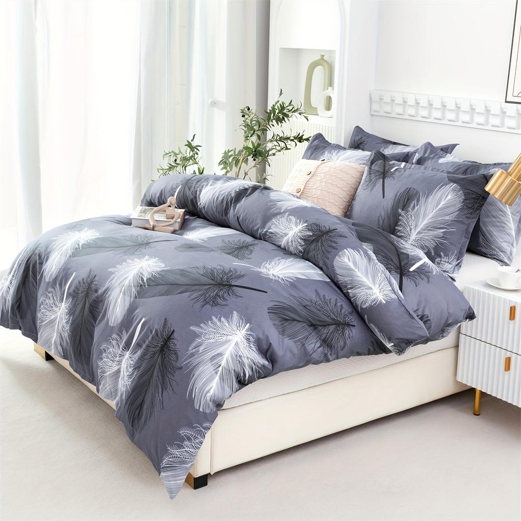 Cotton Breathable Duvet Cover Set Twin Full Queen Size.King Size Zipper Closure For Teen Boys Girls Bedroom Decor Summer