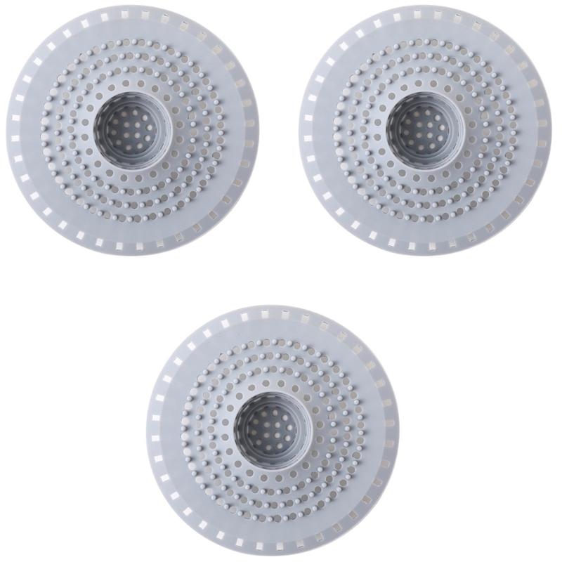 Silicone Sink Strainer Hair Catcher Clog Without Design Flexible Drain Cover Easy To Clean Strong Guards For Shower Bathtubs