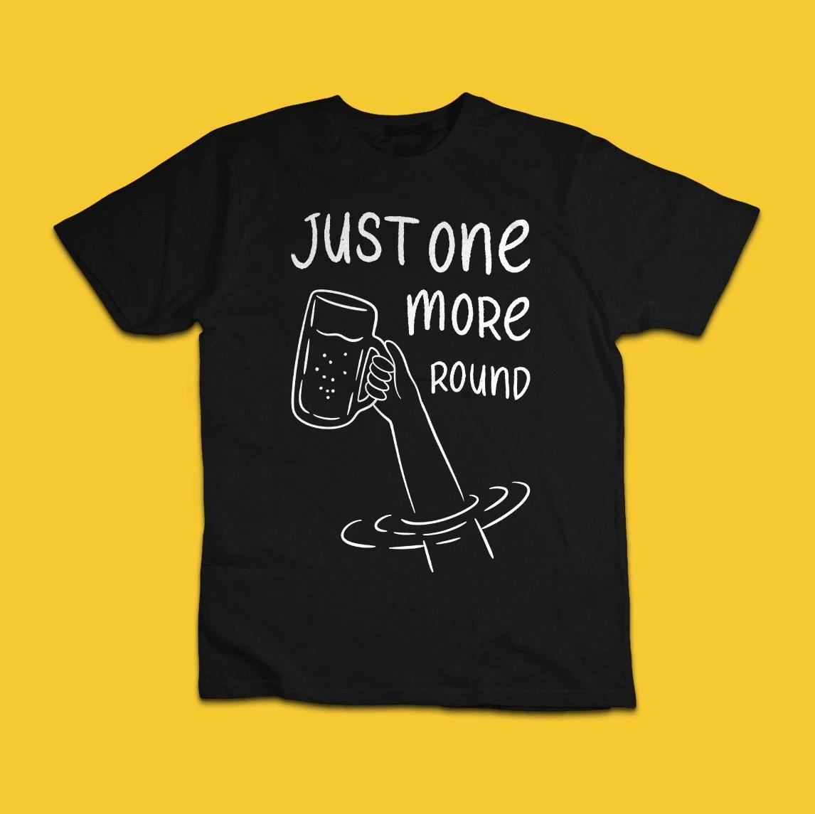 Just One More Round T-Shirt – Funny Beer Mug Graphic Tee 2XL